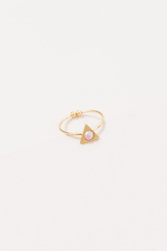Pixum Delta Stone Ring | Pink