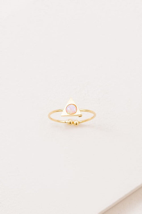 Pixum Delta Stone Ring | Pink